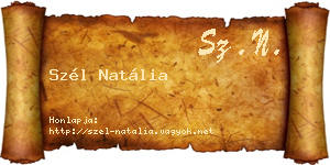 Szél Natália névjegykártya