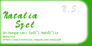 natalia szel business card